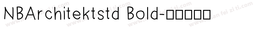 NBArchitektstd Bold字体转换